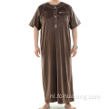Witte islamitische mannen thobe knop